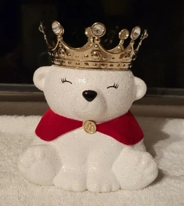 ๐ปโโ๏ธ๐Bath & Body Works Small ROYAL BABY POLAR BEAR Single Wick Candle Holder - Picture 1 of 5
