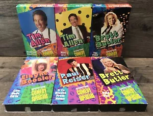 SHOWTIME COMEDY SUPERSTARS -6 VHS LOT TIM ALLEN, BRETT BUTLER, BOOSLER, REISER - Foto 1 di 20