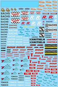 Federung Stossdämpfer Sponsoren Bogen No.4 Suspensions 1:18 Decal Abziehbilder - Bild 1 von 1