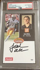 JOSH ALLEN AUTO PSA DNA Hard Signed 2018 Senior Bowl TRUE Rookie Card RC 🔥🔥