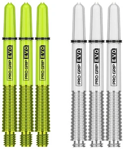 2 Sets Target Pro Grip Evo Medium Dart Shafts – Ships w/ Tracking – Green Silver - Picture 1 of 1