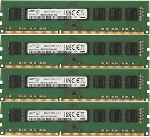 4x8GB 32GB KIT SAMSUNG DDR3 RAM 1600MHz PC3-12800U DIMM 240-pol. CL11 1,5V 2Rx8 - Picture 1 of 1