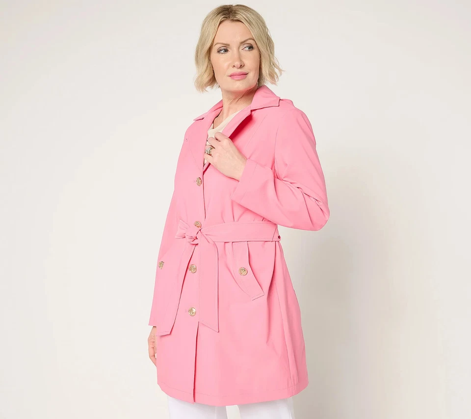 Gabardina Dennis Basso regular resistente al agua #907 con capucha extraíble XXS Foto 1 de 1