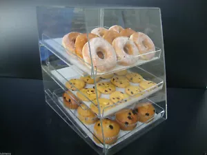 Displays2buy Estuche Acrílico con 3 Bandejas Pastelería Panadería Donut Bagels Galleta - Imagen 1 de 11