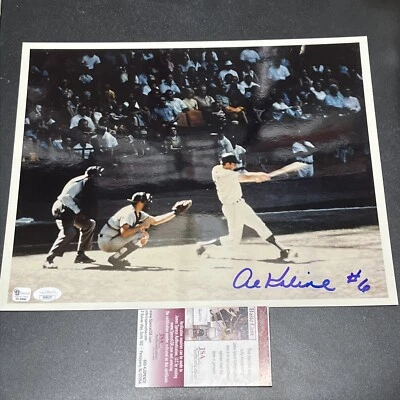 Al Kaline SIGNED 11x14 PHOTO Detroit Tigers #6  JSA /COA - Image 1 of 3