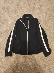 Lauren Ralph Lauren Active Youth Girls Black White Full Zip Jacket - XL - Picture 1 of 6