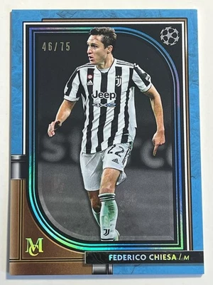 2021-22 Topps Museum UEFA UCL - Federico Chiesa Sapphire Parallel #/75 Juventus - Image 1 of 4