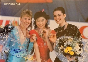 Página del programa firmada por TONYA HARDING 10 x 14 Kristi Yamaguchi Nancy Kerrigan - Imagen 1 de 1