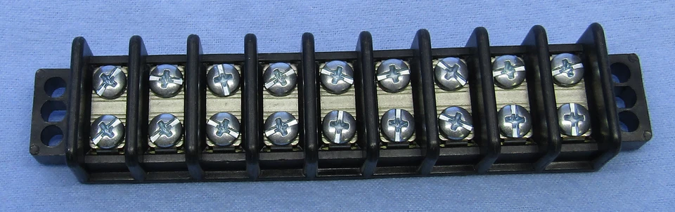 Philmore 13-1609 9 Position Dual Row Terminal Block Barrier Strip ~ 30A @ 600V - Image 1 of 1