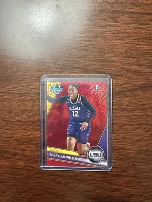 2023-24 Bowman University Chrome Mikaylah Williams Red Shimmer Refractor 1/10 #4 - Image 1 of 2