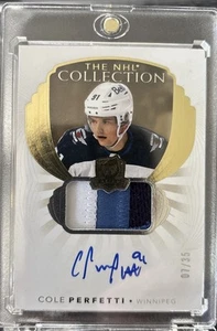 Parche automático de novato Cole Perfetti 2021-22 Upper Deck The Cup colección NHL/35 - Imagen 1 de 2
