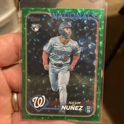 Nasim Nunuz Green Foil /499 Rookie RC 2024 Topps Update Card #US276 Nationals - Image 1 of 2
