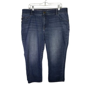 Lee Regular Fit Mid Rise Denim Jeans Womens Pockets Stretch Blue Size 18W Med - Picture 1 of 11