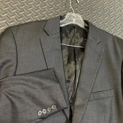 Tasso Elba Blazer Sport Coat Two Button Charcoal Gray Business Career Size 40R - Image 1 of 4