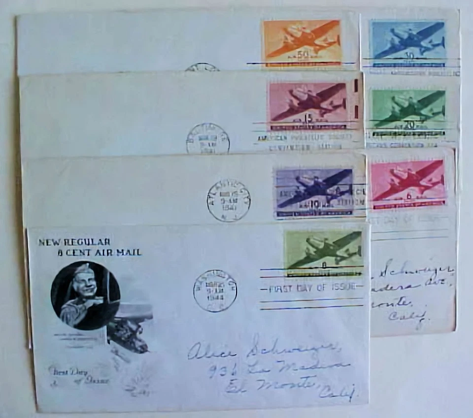 US FDC SUITABLE FOR ARTIST 1941 AIRPLANE SET - Image 1 of 1