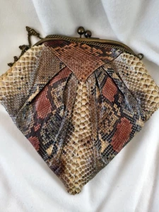 Giorgio Caruso Vintage Tasche Leder Python Leder - Bild 1 von 9