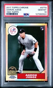 AARON JUDGE 2017 TOPPS CHROME #87T-8 1987 📈 PSA 10 💎 GEM MINT 💣 ROOKIE RC - Picture 1 of 3