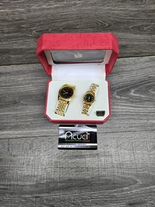 Orologio Vintage Acuet Citizen Corp Tono Oro Uomo Donna Set Leggi Descrizione - Foto 1 di 8