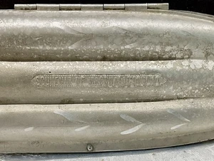 Vintage Marshalltown, Iowa 3 Finger Metal Cigar Case Holder Aluminum - Picture 1 of 5