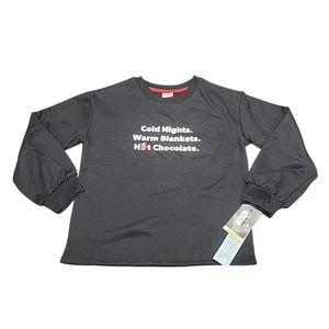 Art Class Girls Cozy Graphic Lounge Sweatshirt Large Size 10/12 Black Pullover - Picture 1 of 9