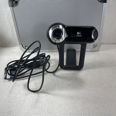 Logitech Quick Cam Pro 9000HD USB Webcam Carl Zeiss Auto Focus Lens Metal Case - Image 1 of 4