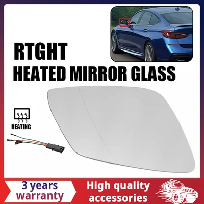 For BMW 528i 550i 535i XDrive 10-16 Passenger Right Side Mirror Glass Heated - Image 1 of 4