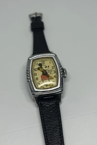 Vintage Mickey Mouse Watch Ingersoll Chrome Doesn't Wind 1939 - Picture 1 of 13