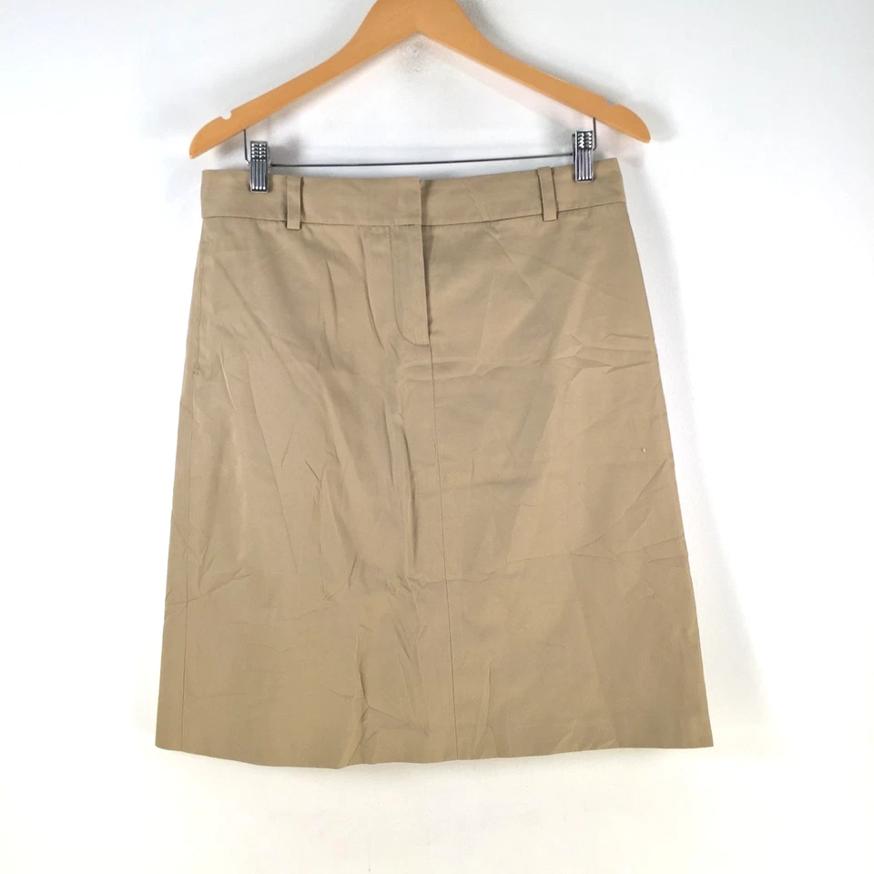 Tommy Hilfiger Falda Mujer US 8 Aus 12 Línea A Hasta la Rodilla Algodón Beige 118944 Foto 1 de 4