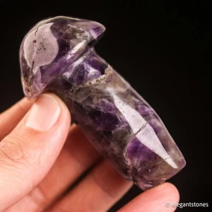 86g72mm Chevron Amethyst Mushroom Crystal Caving Natural Dream Quartz Healing - Picture 1 of 10