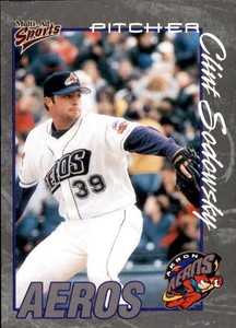 2000 Akron Aeros Multi-Ad #24 Clint Sodowsky Lamont Oklahoma OK Baseball Card