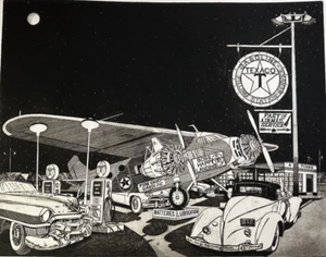 Bruce McCOMBS "Bobs Happy Landing" 1985 orig. Radierung signiert/nummeriert 54/200 - Bild 1 von 9