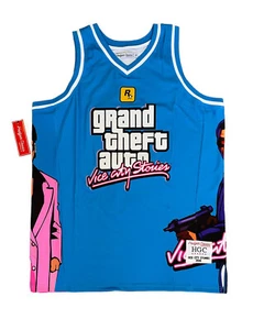 Grand Theft Auto Vice City Headgear Classics Basketball Jersey Miami Size XL NEW - Picture 1 of 7