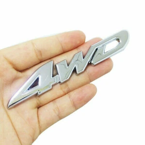 Logotipo 3D plateado 4x4 emblema insignia coche maletero trasero guardabarros calcomanía pegatina accesorios - Imagen 1 de 16