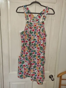 Frugi Bloom maternity Babycord Pinafore Mushroom Print Size12 - Picture 1 of 4
