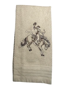 Bucking Horse Western Cowboy hellbraun Küchentuch - Bild 1 von 2