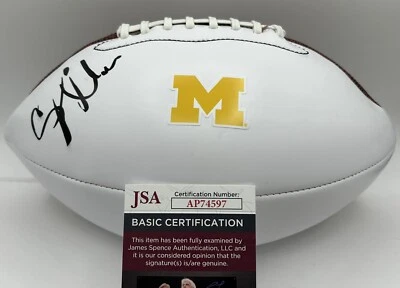 Sherrone Moore Signed Michigan University Wolverines Football Autographed JSA - Image 1 of 3