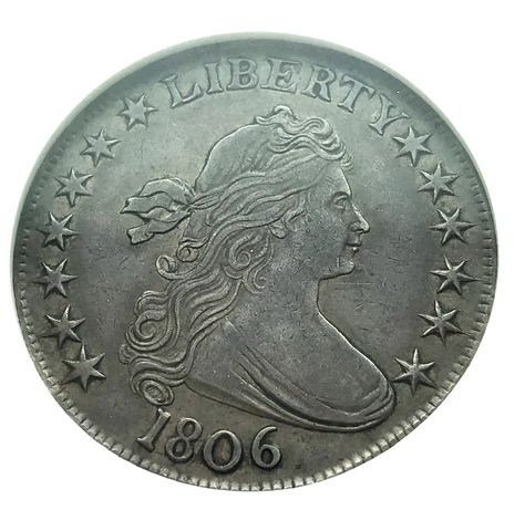 RARE----1806- NGC,AU-53, DRAPED BUST SILVER HALF DOLLAR- OUTRAGEOUS PATINA Cover