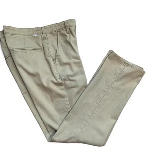 Pantalones chinos antiguos azul marino beige con trabillas y bolsillos delanteros con cremallera talla 32x30 - Imagen 1 de 15