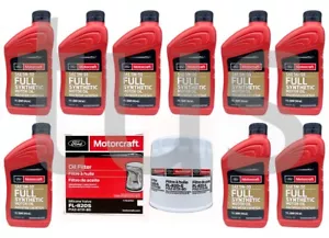 Motorcraft Engine Oil Change Kit 2013-2014 Ford Mustang 9 qt Full Synthetic 5w50 - Foto 1 di 2