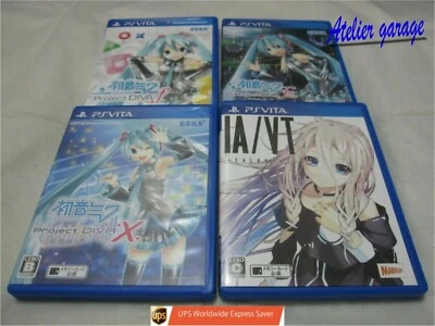 USED Vita Hatsune Miku Project Diva f + 2nd + X + IA/VT COLORFUL 4 Set Japanese - Image 1 of 4