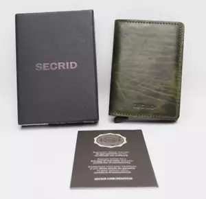 Secrid Miniwallet Dutch Martin Geldbeutel Brieftasche Olive Grün Leder - Bild 1 von 5