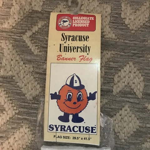 Vintage SYRACUSE ORANGE Mascot FLAG 29.5X” X 41.5” BANNER New Free Shipping!! Cover