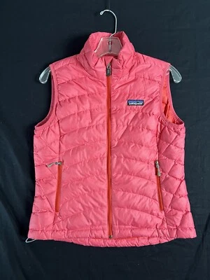 Patagonia Plumón Suéter Puffer Chaleco Chaqueta Cremallera Completa Puffer Rosa Para Mujer S Foto 1 de 4