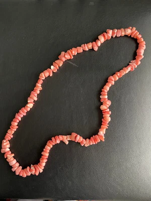 Collana corallo bambù rosa. - Immagine 1 di 4