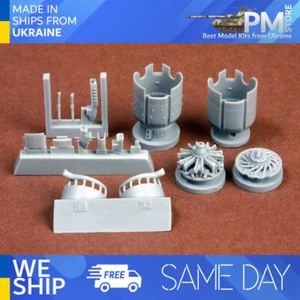 SBS 72060 1/72 Fiat G.50/bis engine & cowling set for Fly kit Resin model kit - Picture 1 of 9