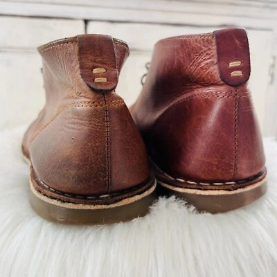 Franco Fortini Austin Marrón Usado Cuero Envejecido Botines Bajos ~ Talla 11.5 Foto 1 de 4