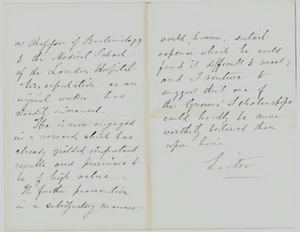 Joseph Lister (1827-1912), surgeon, 1900 Autograph Testimonial - Foto 1 di 1