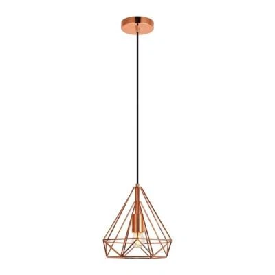 Living District Jago 1-Light Transitional Metal Pendant in Brown Finish - Image 1 of 4