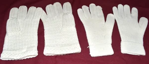 Vintage Damen Strickhandschuhe in weiß - Bild 1 von 2