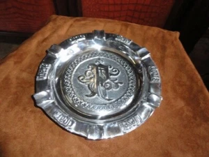 Pewter Round Ashtray 8.5" Diameter - Picture 1 of 8